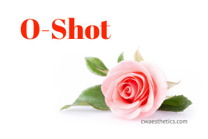 O shot with rose enlarged text and rose